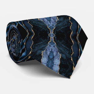 Marineblaue Gold Glitter Krawatte