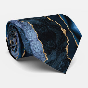 Marineblaue Goldmarmor-Halsbinde Krawatte