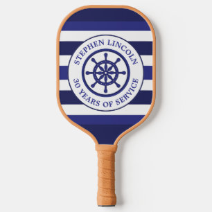 Marineblaue Kapitäne-Rad-Service-Jahre-Ruhestand Pickleball Schläger
