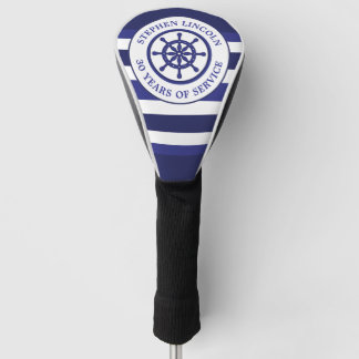Marineblaue Kapitäne-Rad-Servicejahre-Ruhestand Golf Headcover
