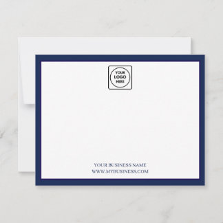 Marineblaue Logofirmenname-Notizkarte Mitteilungskarte