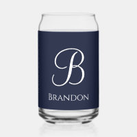 Marineblaue personalisierte Name und Monogramm