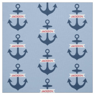 Marineblaue personalisierte Namensbootanker Stoff