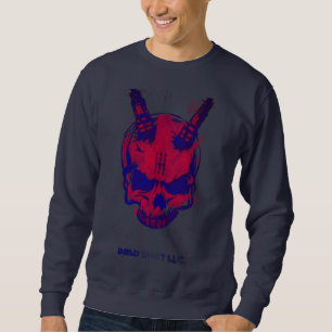 marineblaue & rote Sweatshirt