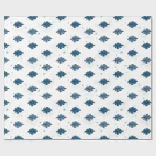 Marineblaue Schleifenmuster-Hochglanz-Geschenkpapi Geschenkpapier