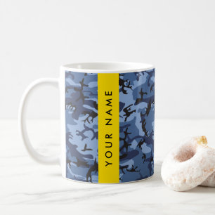 Marineblaue Tarnung Ihren Namen personalisieren Kaffeetasse