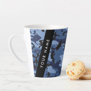 Marineblaue Tarnung Ihren Namen personalisieren Milchtasse