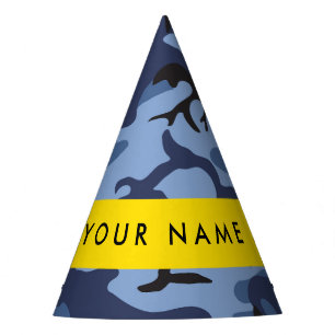 Marineblaue Tarnung Ihren Namen personalisieren Partyhütchen