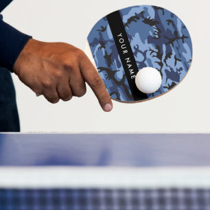 Marineblaue Tarnung Ihren Namen personalisieren Tischtennis Schläger