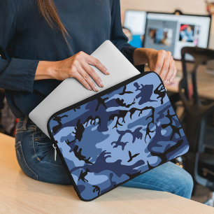 Marineblaue Tarnung, Militär, Armee Laptopschutzhülle