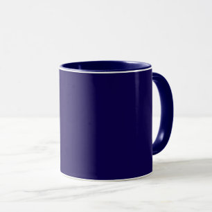 Marineblaue Tasse mit marineblauem Rand,