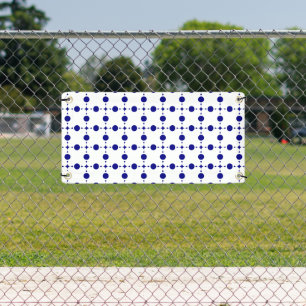Marineblaue Tupfen, Tupfenmuster, Punkte Banner