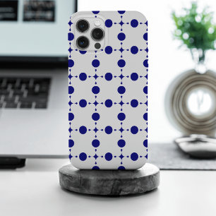 Marineblaue Tupfen, Tupfenmuster, Punkte iPhone 15 Pro Max Hülle
