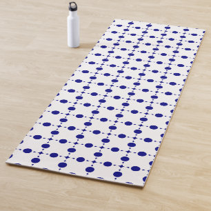 Marineblaue Tupfen, Tupfenmuster, Punkte Yogamatte