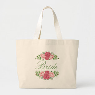 Marineblaue und rosafarbene florale Tote-Tasche. Jumbo Stoffbeutel