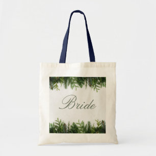 Marineblaue und roségraue florale Braut-Tasche Tragetasche