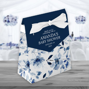 Marineblaue und staubblaue Blumendekoration  Geschenkschachtel