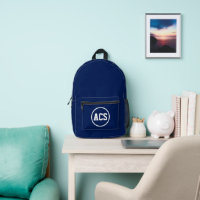 Marineblaue und weiße Schulfarben und -buchstaben