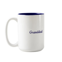 Marineblaue weiße Zweifarben-Tasse
