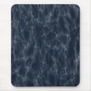 Marineblauer abstrakter Wasserfarb-Fleck Elegant C Mousepad