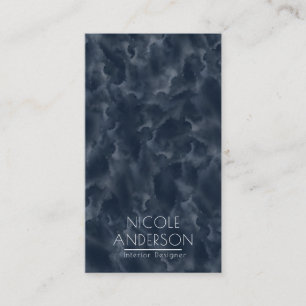 Marineblauer abstrakter Wasserfarb-Fleck Elegant C Visitenkarte