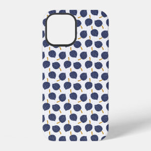 Marineblaues abstraktes fliegendes Bombenfruchtmus iPhone 12 Hülle
