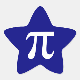Marineblaues und weißes Pi-Symbol Stern-Aufkleber