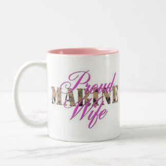 MarineEhefrau-Kaffee-Tasse Zweifarbige Tasse