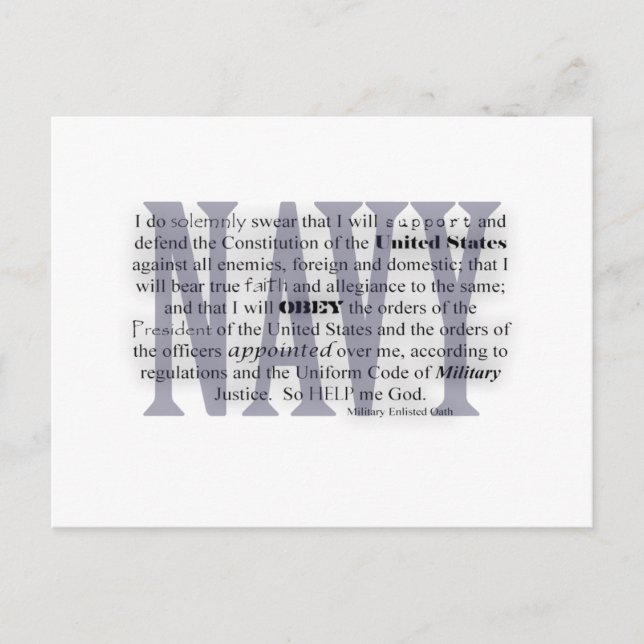 Marineeid Postkarte (Vorderseite)