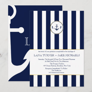 Marineeinladungen, Schönheits-Hochzeiten Einladung