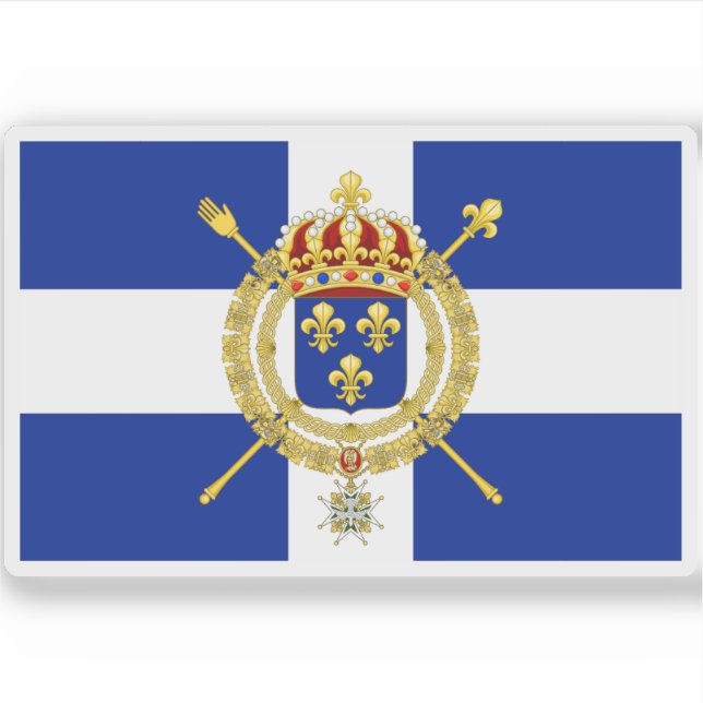 Marinefahne des Königreichs Frankreich Aufkleber (Vorderseite)