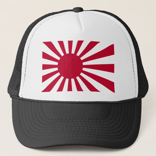 Marinefahne von Japan - japanische aufgehende Truckerkappe (Vorderseite)