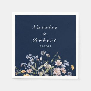 Marinefälle Wildblume Meadow Garden Wedk Napk Serviette
