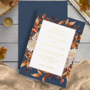Marinehochzeit im Herbst Folieneinladung