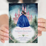 Marinekleid Forest Mis Quince 15 Geburtstag Einladung<br><div class="desc">Marinekleid Mis Quince 15 Geburtstag Einladung Pink Castle Green Forest Navy Sky Quinceañera 15 Anos,  16. Geburtstag</div>