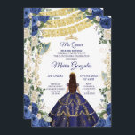 Marinekleid und Rose Mexican Girl 15. Geburtstag 1 Einladung<br><div class="desc">Marinekleid und Rose Mexican Girl 15. Geburtstag 1 EinladungMis Quince Anos,  15. Geburtstag, </div>