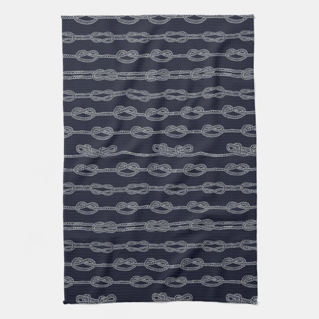 Marineknoten-Muster Geschirrtuch (Vertikal)