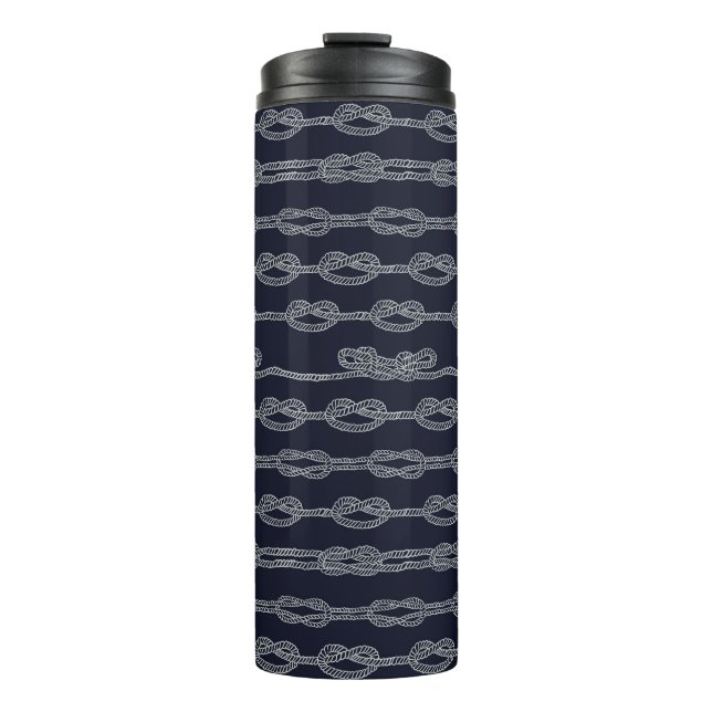 Marineknoten-Muster Thermosbecher (Vorderseite)