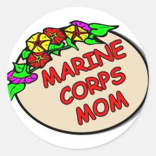 Marinekorps-Mama-Plakette Runder Aufkleber