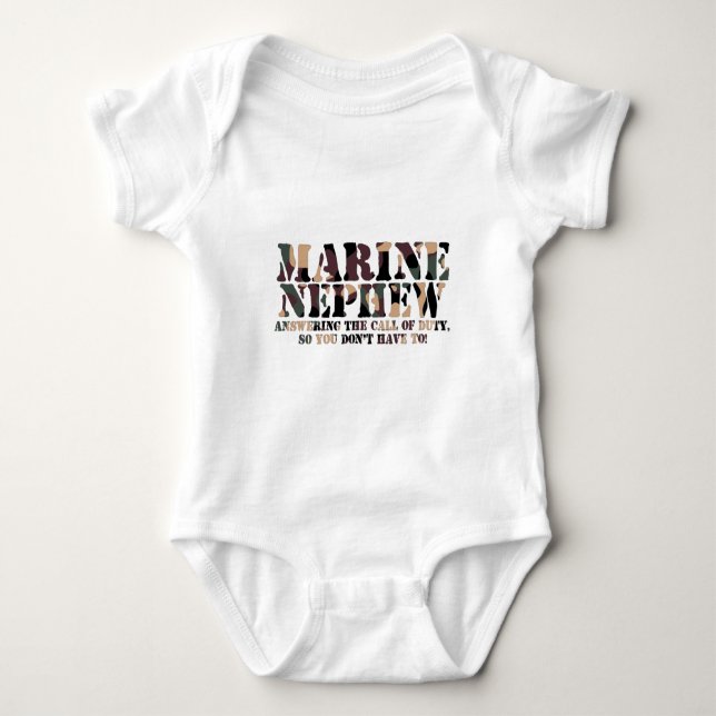 Marineneffe-antwortender Anruf Baby Strampler (Vorderseite)