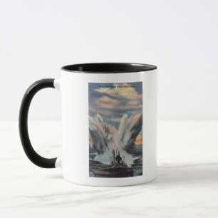 Marinepatrouillen-Schiff gibt Wasserbombe frei Tasse