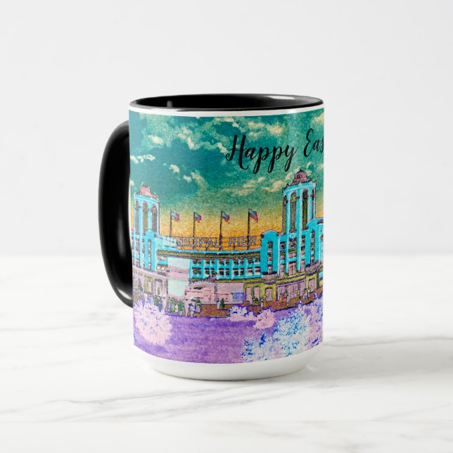 Marinepier Chicago 1920's Watercolor Osterfarben Tasse (Vorderseite Links)