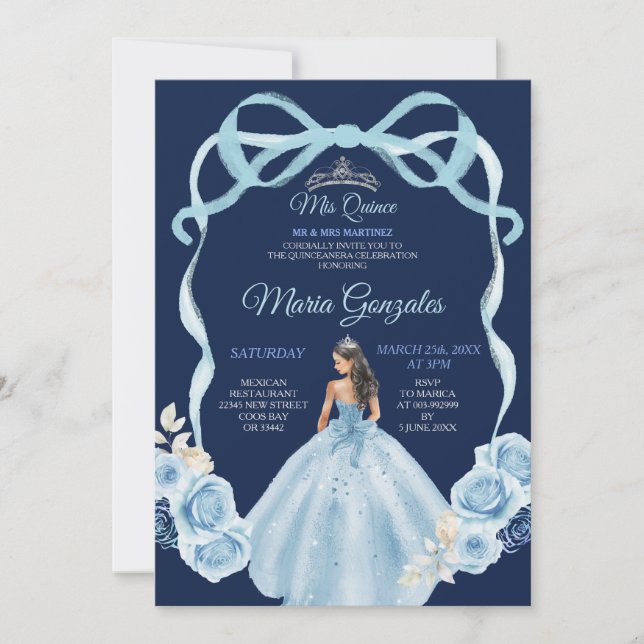 Marineprinzessin Mis Quince, 16. Geburtstag Einladung (Vorderseite)