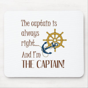 Mariner-Regel - Der Kapitän hat immer recht - Boot Mousepad