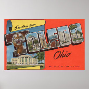 Marinereserve-Gebäude Toledos, Ohio - US Poster