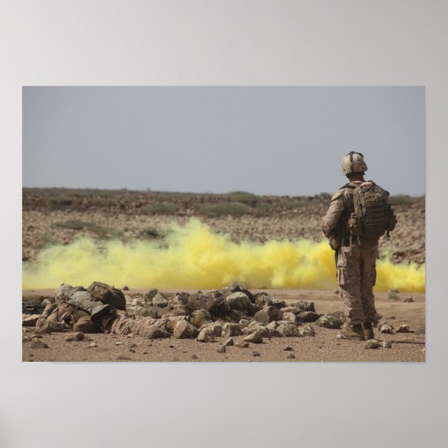 Marines bieten Sicherheit Poster (Vorne)