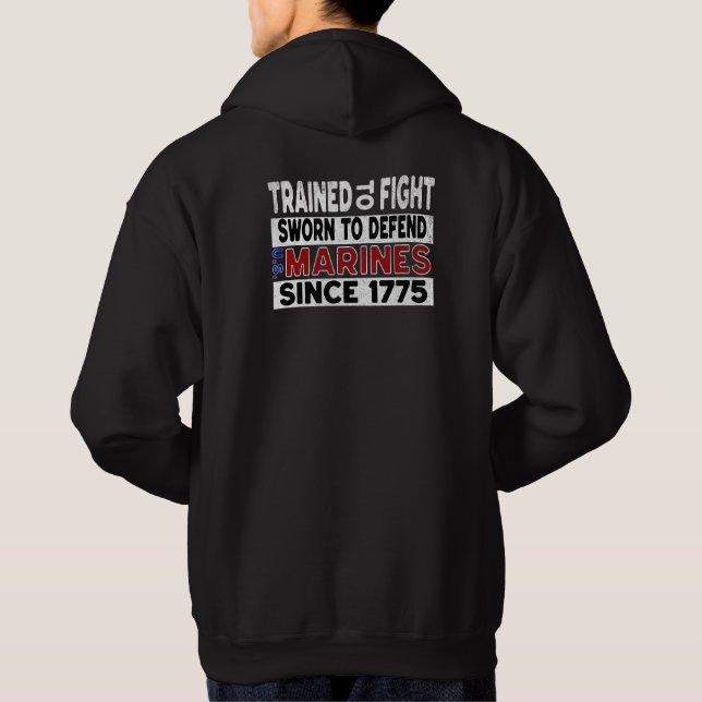 MARINES, die zur Bekämpfung von Hoodie ausgebildet (Rückseite)