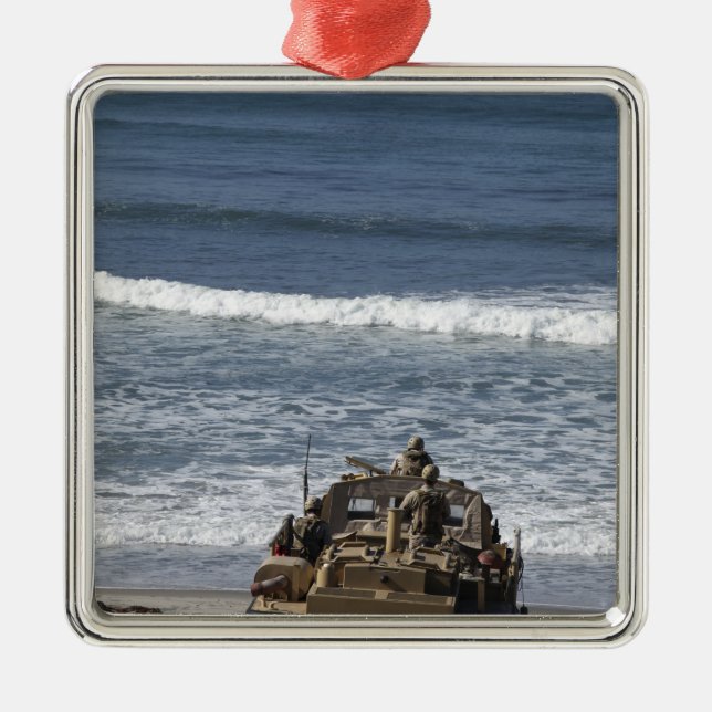 Marines erwarten die Ankunft Ornament Aus Metall (Vorne)
