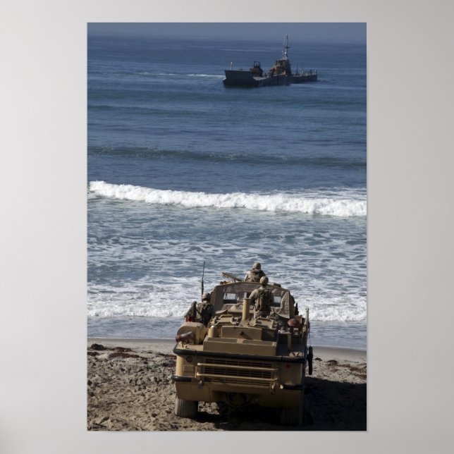 Marines erwarten die Ankunft Poster (Vorne)