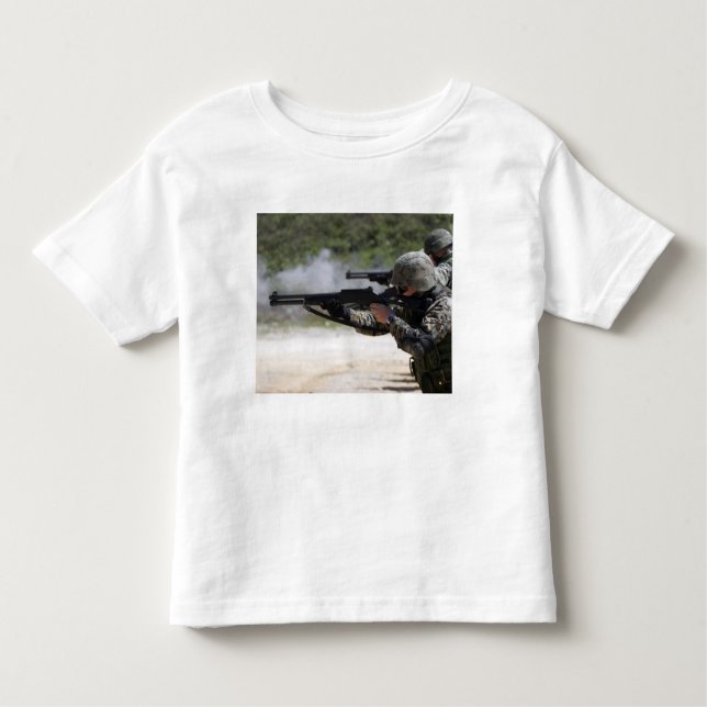 Marines feuern Schusswaffen Kleinkind T-shirt (Vorderseite)